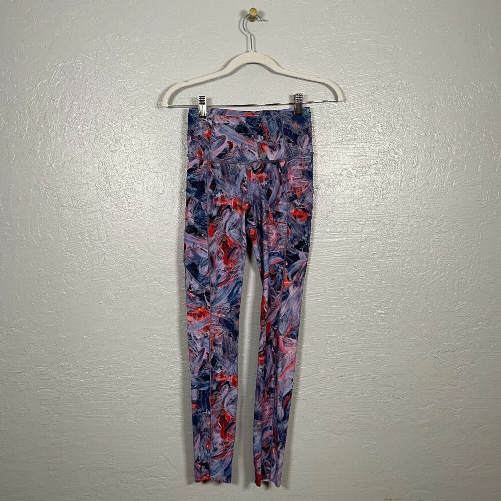 Lululemon Women 2 Fast and Free Brushed Fabric High-Rise Tight 28" Pockets Nulux